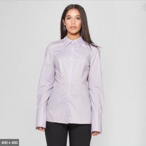 Button-Down Collared Shirt - Purple -79-115